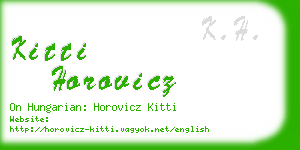 kitti horovicz business card